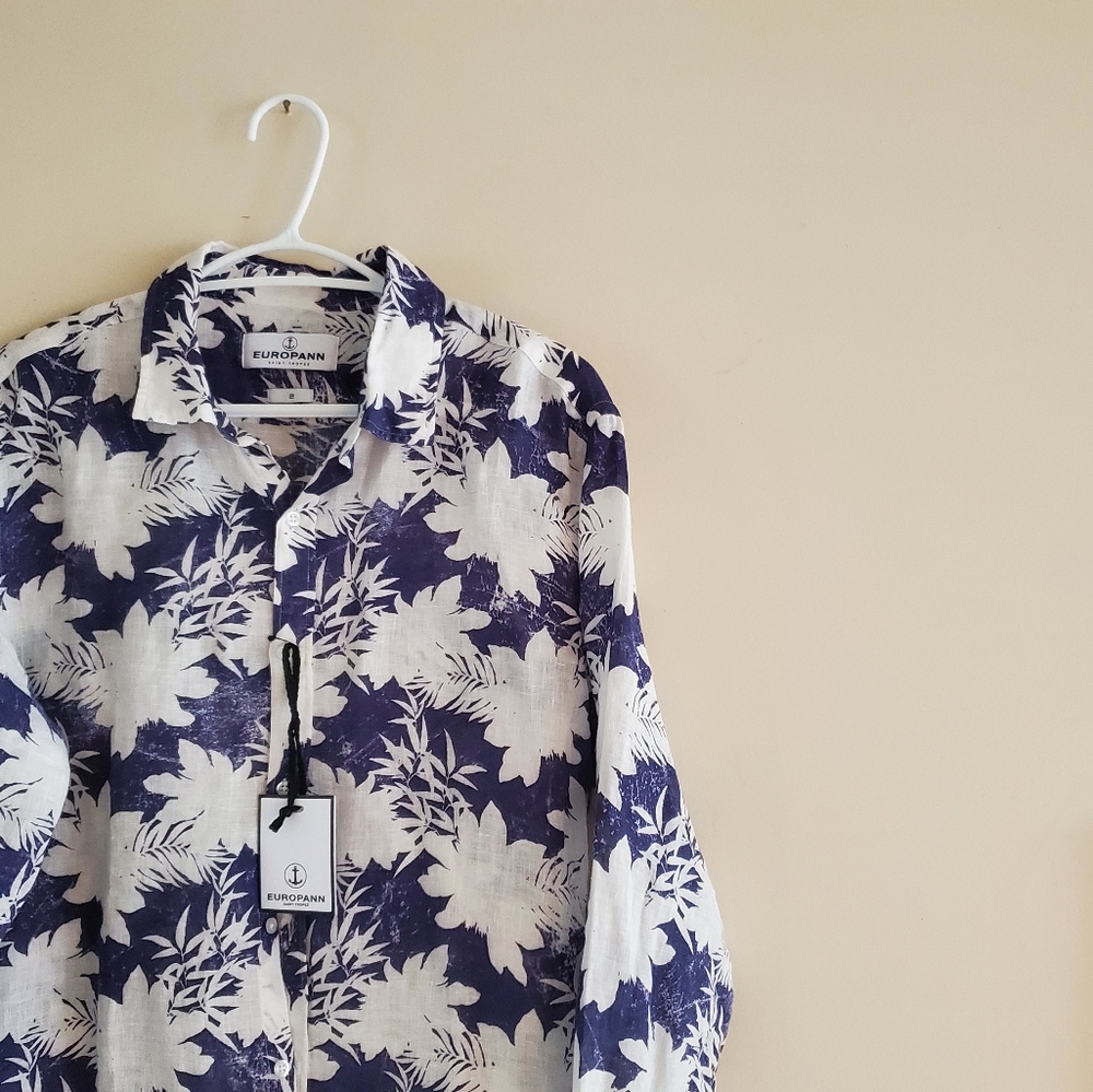 Men's Hawaiian linen shirt NWT